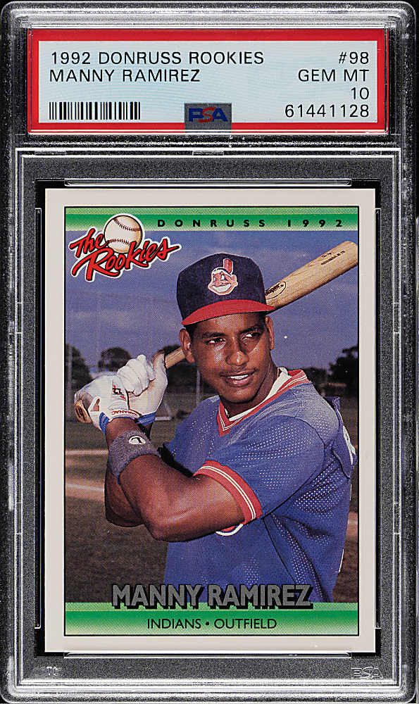 1992 Donruss Rookies #98 Manny Ramirez Rookie PSA GEM MINT 10