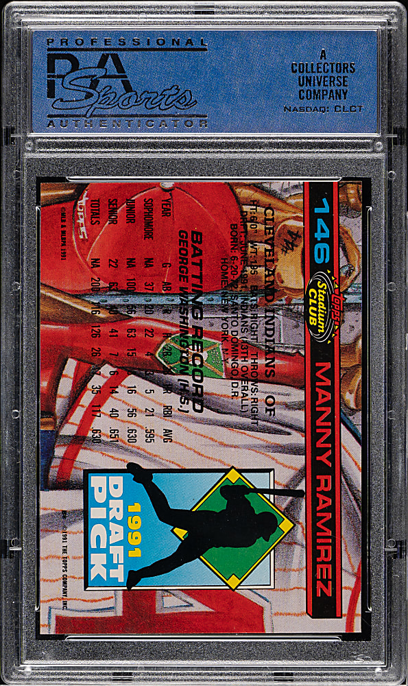 1992 Stadium Club Skydome Special Edition #146 Manny Ramirez Rookie PSA GEM MINT 10