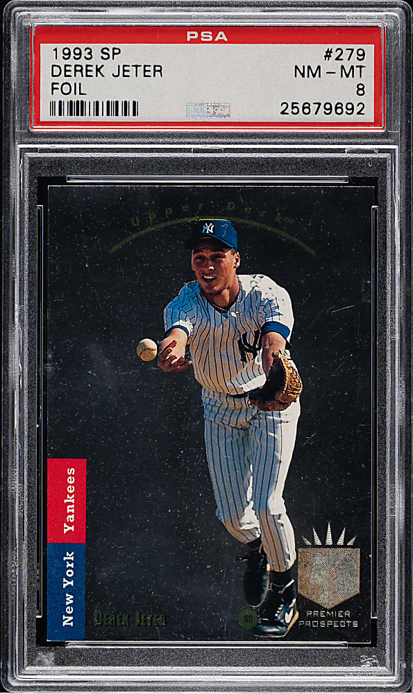 1993 Upper Deck SP Foil #279 Derek Jeter Rookie PSA NM-MT 8