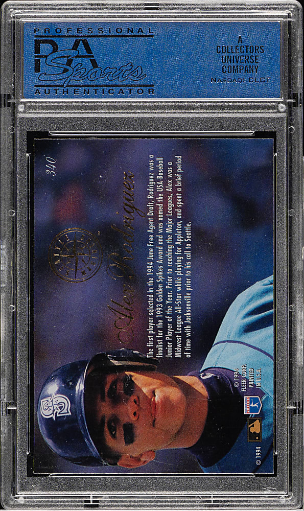 1994 Flair #340 Alex Rodriguez Rookie PSA GEM MINT 10