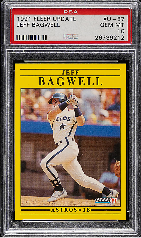 1991 Fleer Update #U-87 Jeff Bagwell Rookie PSA GEM MINT 10