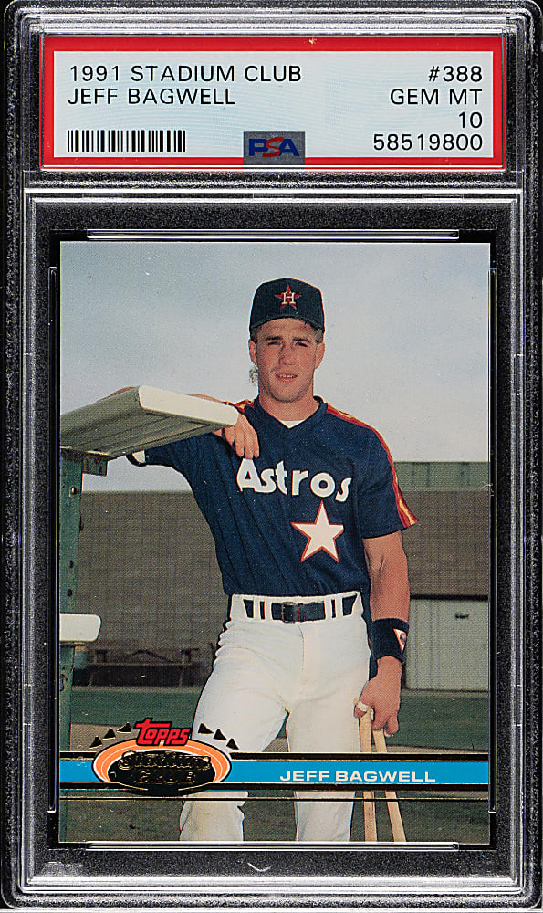 1991 Stadium Club #388 Jeff Bagwell Rookie PSA GEM MINT 10