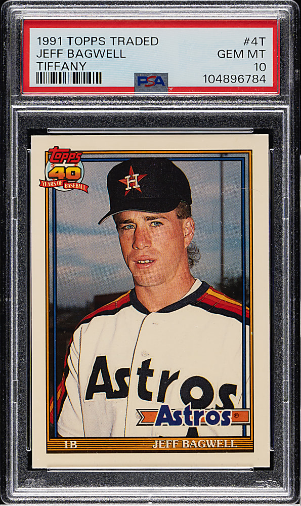 1991 Topps Traded Tiffany #4T Jeff Bagwell Rookie PSA GEM MINT 10