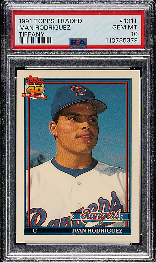 1991 Topps Traded Tiffany #101T Ivan Rodriguez Rookie PSA GEM MINT 10