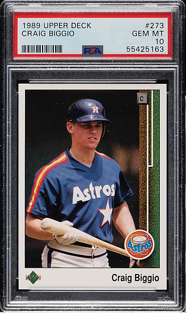 1989 Upper Deck #273 Craig Biggio Rookie PSA GEM MINT 10