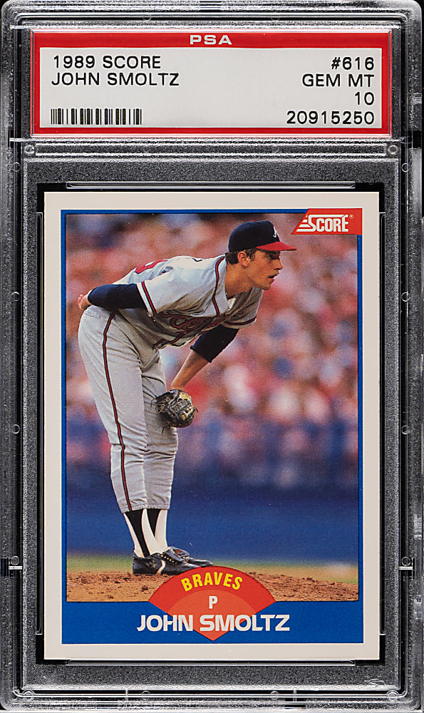 1989 Score #616 John Smoltz Rookie PSA GEM MINT 10