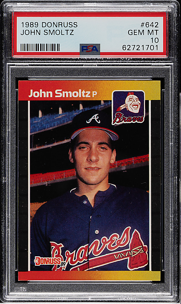 1989 Donruss #642 John Smoltz Rookie PSA GEM MINT 10