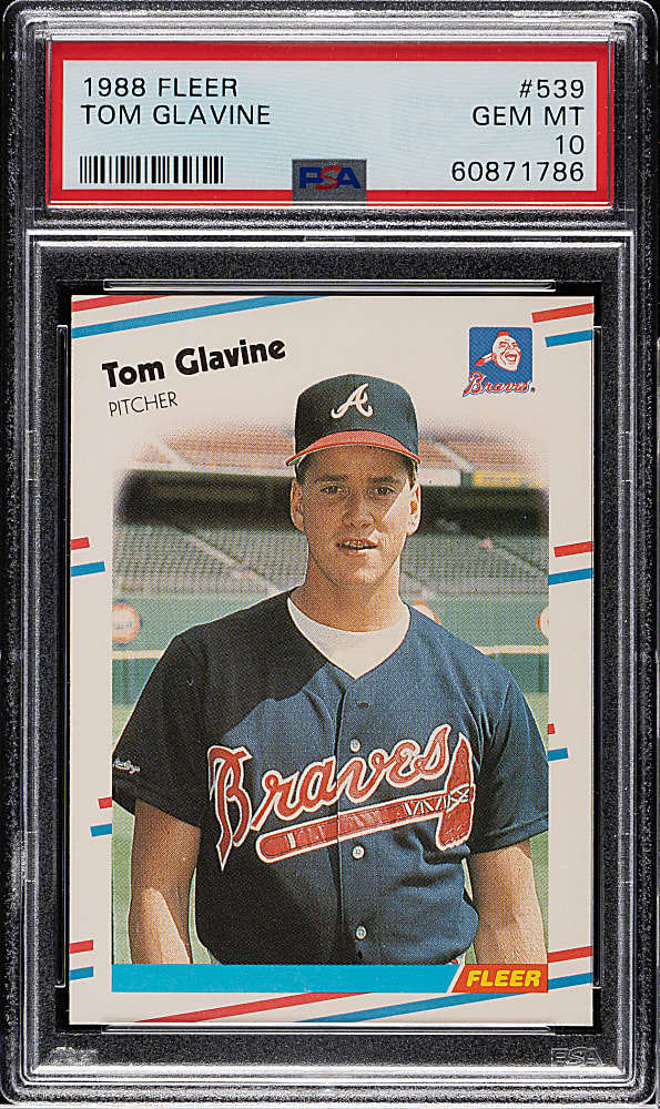 1988 Fleer #539 Tom Glavine Rookie PSA GEM MINT 10
