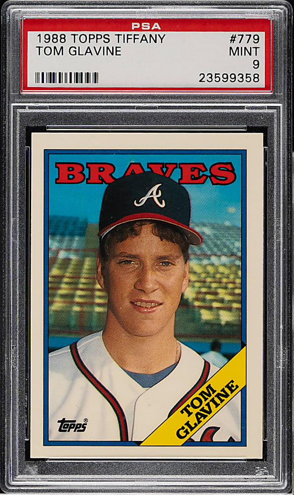 1988 Topps Tiffany #779 Tom Glavine Rookie PSA MINT 9