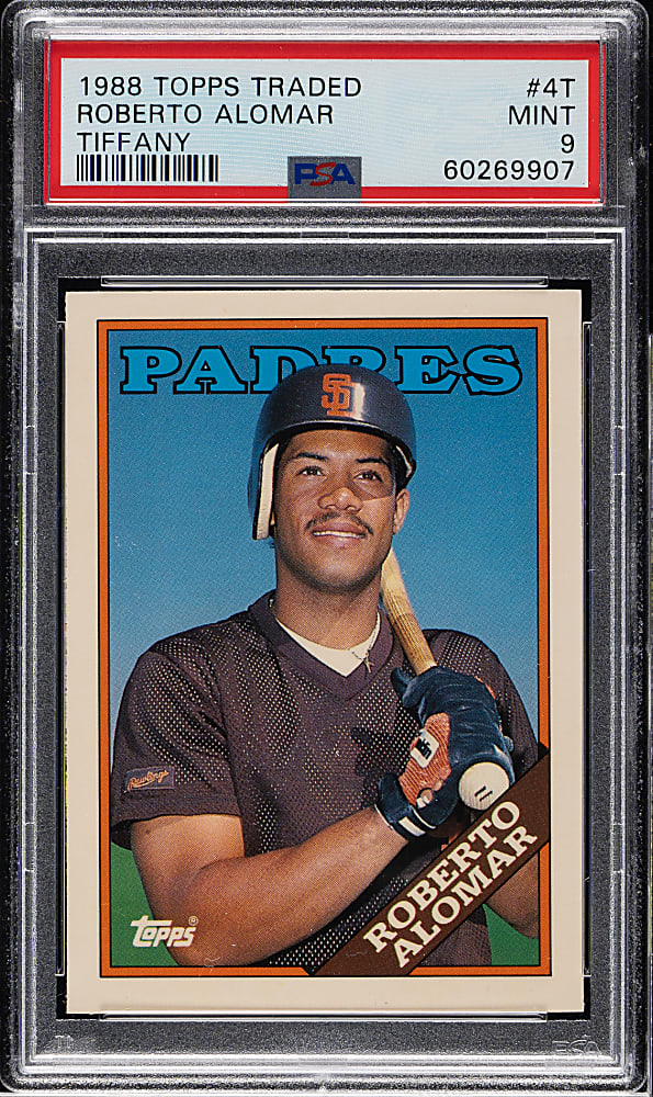 1989 Topps Traded Tiffany #4T Roberto Alomar Rookie PSA MINT 9