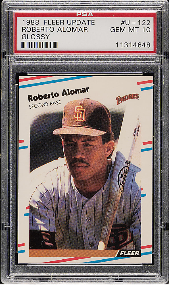 1988 Fleer Update Glossy #U-122 Roberto Alomar Rookie PSA GEM MINT 10