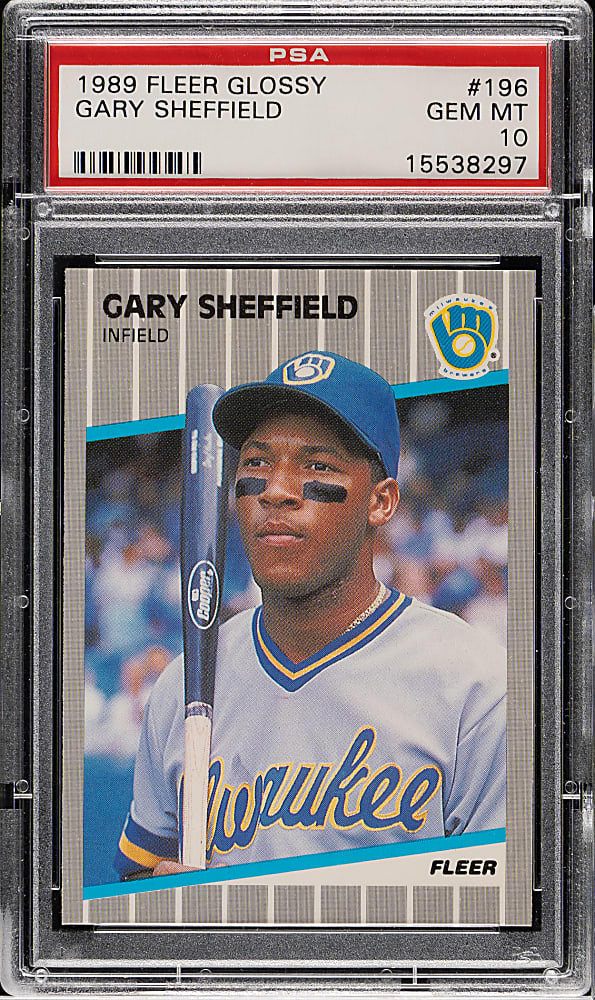 1989 Fleer Glossy #196 Gary Sheffield Rookie PSA GEM MINT 10