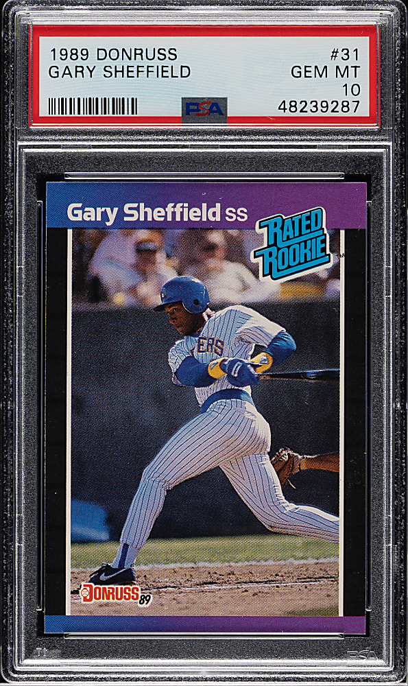 1989 Donruss #31 Gary Sheffield Rookie PSA GEM MINT 10