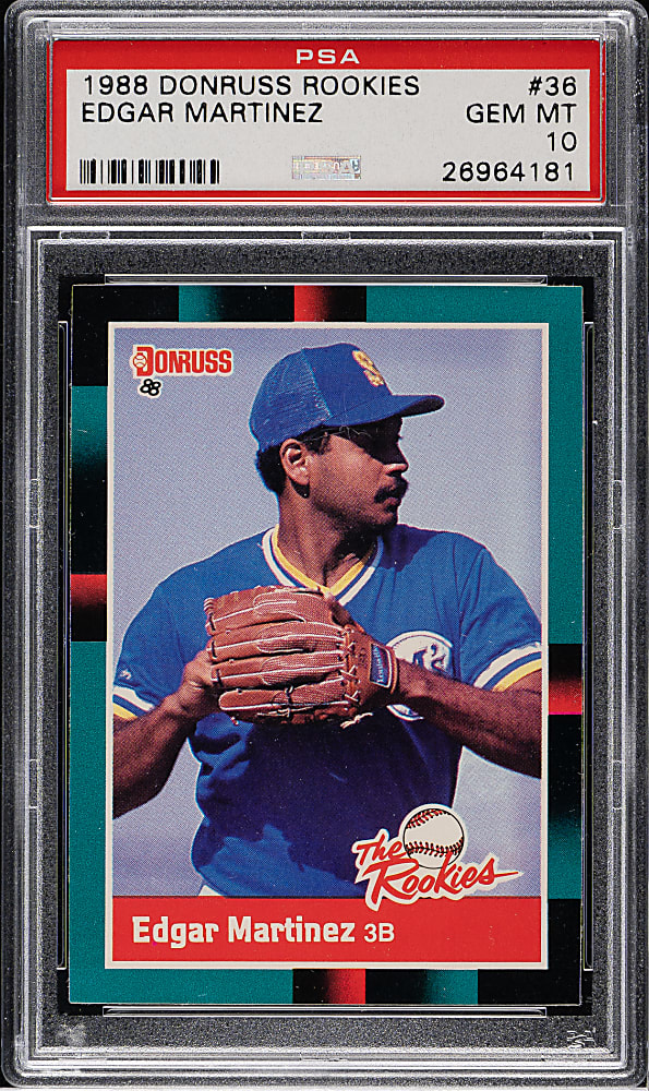 1988 Donruss Rookies #36 Edgar Martinez Rookie PSA GEM MINT 10