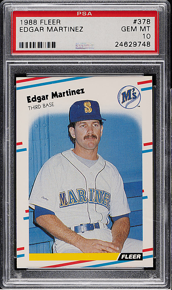 1988 Fleer #378 Edgar Martinez Rookie PSA GEM MINT 10