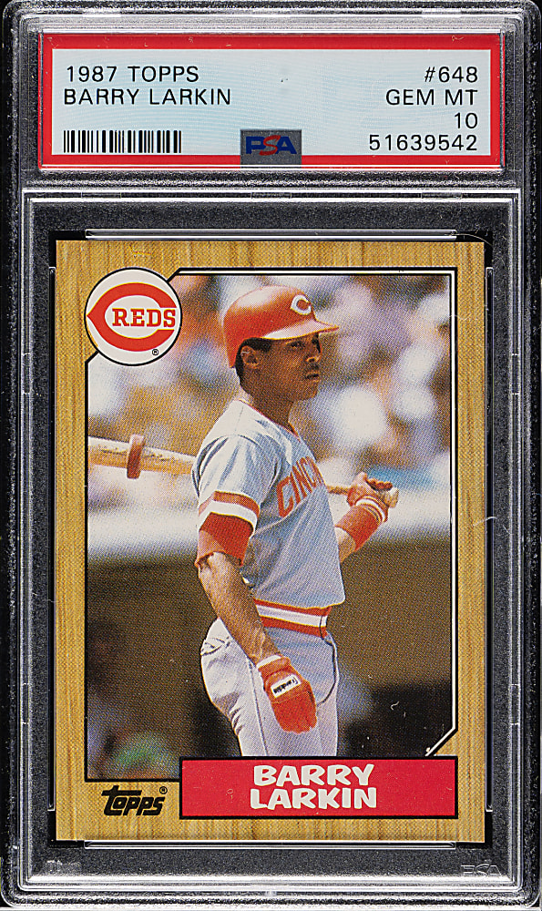 1987 Topps #648 Barry Larkin Rookie PSA GEM MINT 10