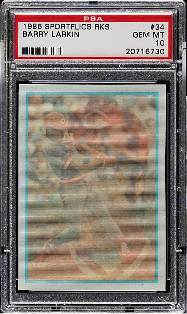 1986 Sportflics Rookies #24 Barry Larkin Rookie PSA GEM MINT 10