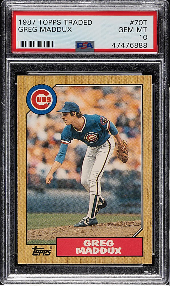 1987 Topps Traded #70T Greg Maddux Rookie PSA GEM MINT 10