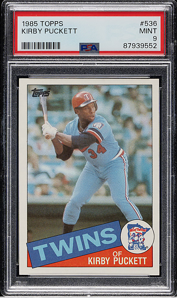 1985 Topps #536 Kirby Puckett Rookie PSA MINT 9