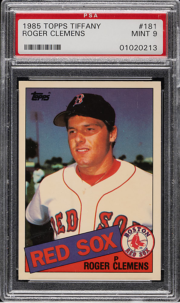 1985 Topps Tiffany #181 Roger Clemens Rookie PSA MINT 9
