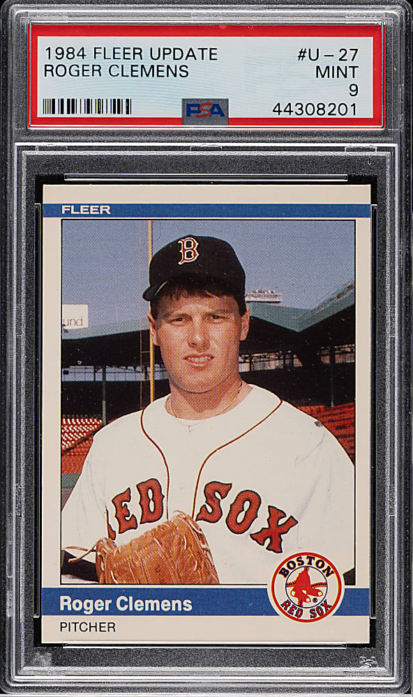 1984 Fleer Update #U-27 Roger Clemens Rookie PSA MINT 9