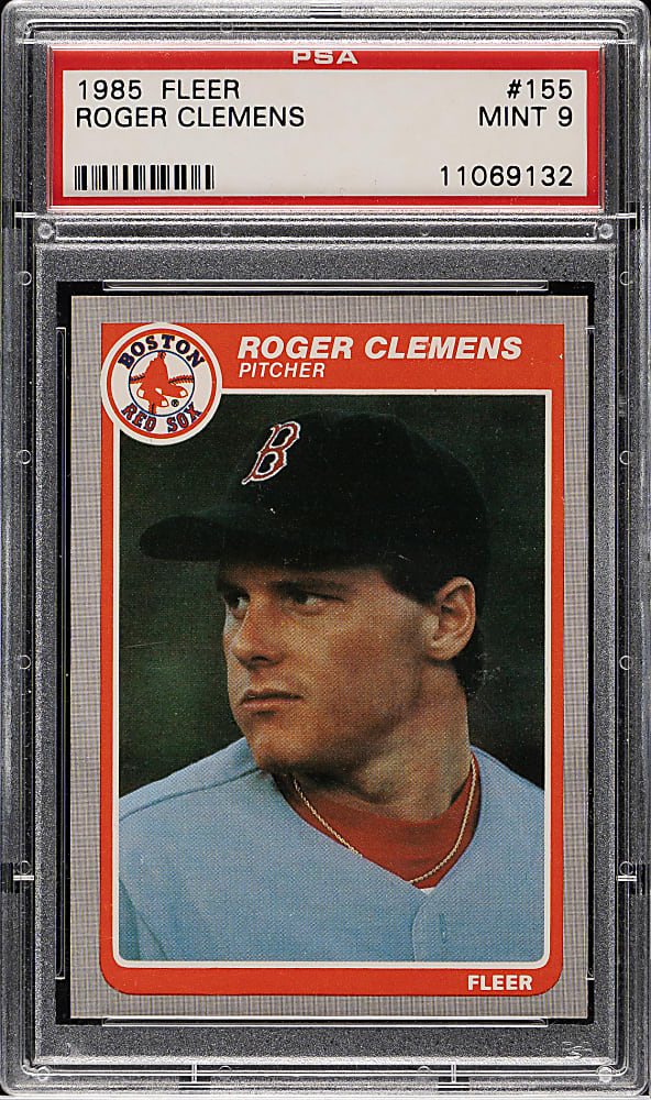 1985 Fleer #155 Roger Clemens Rookie PSA MINT 9