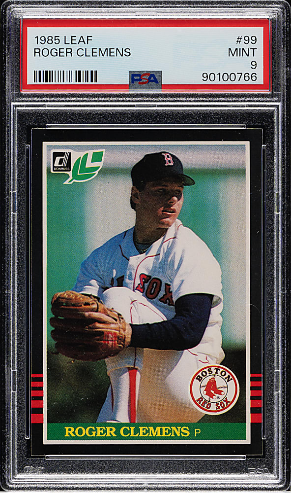 1985 Leaf #99 Roger Clemens Rookie PSA MINT 9