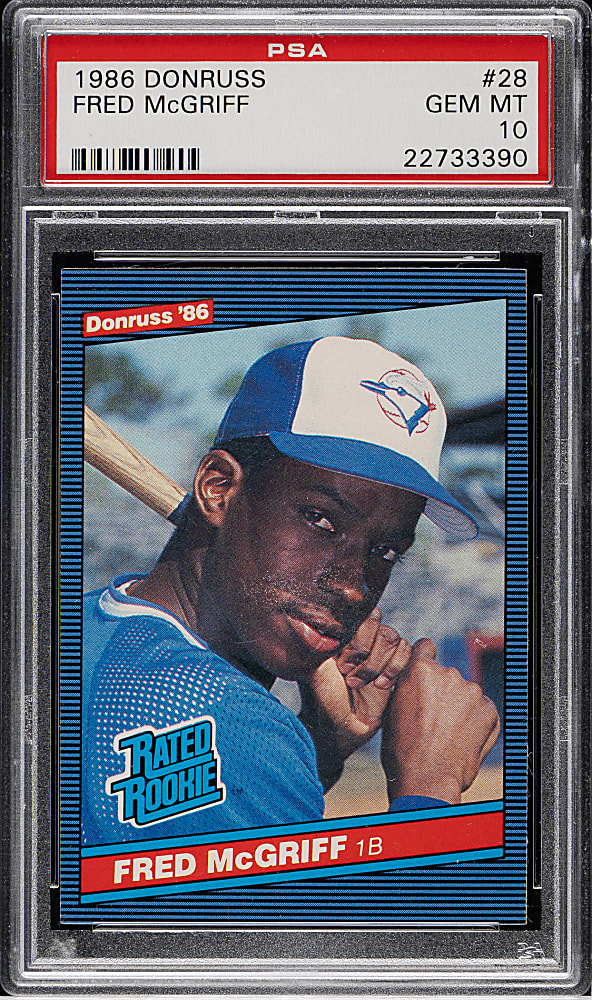 1986 Donruss #28 Fred McGriff Rookie PSA GEM MINT 10