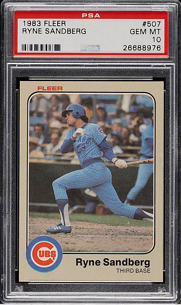 1983 Fleer #507 Ryne Sandberg Rookie PSA GEM MINT 10