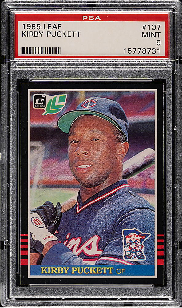 1985 Leaf #107 Kirby Puckett Rookie PSA MINT 9