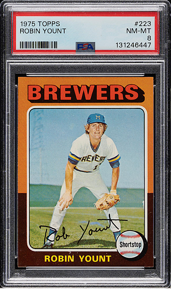 1975 Topps #223 Robin Yount Rookie PSA NM-MT 8