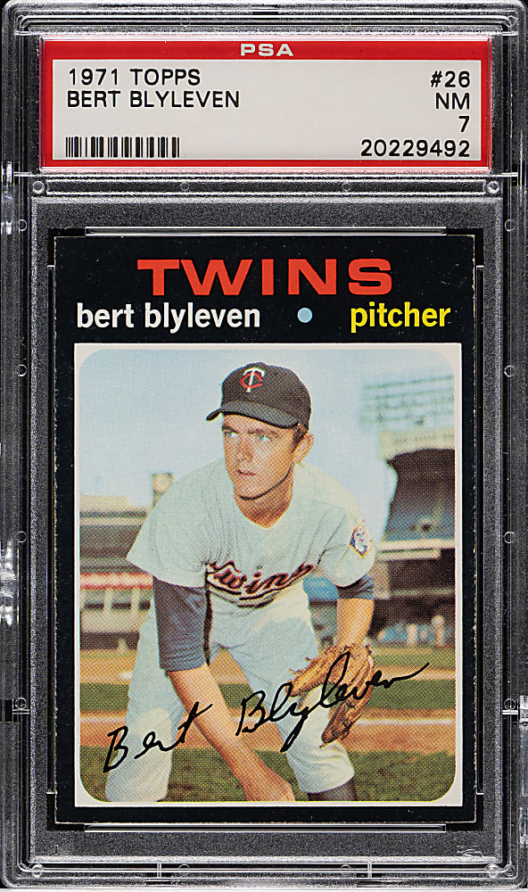 1971 Topps #26 Bert Blyleven Rookie PSA NM 7