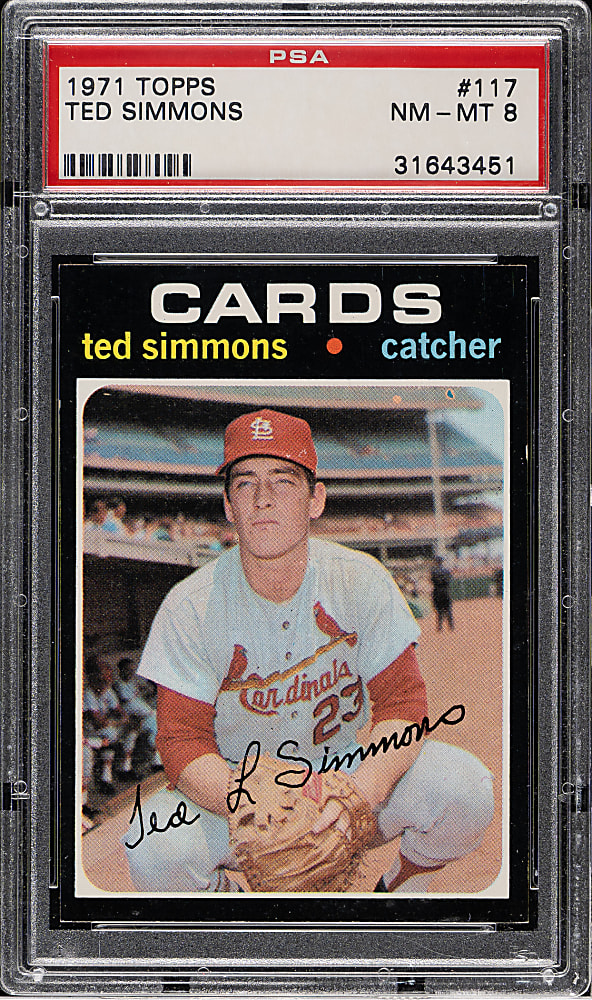 1971 Topps #117 Ted Simmons Rookie PSA NM-MT 8