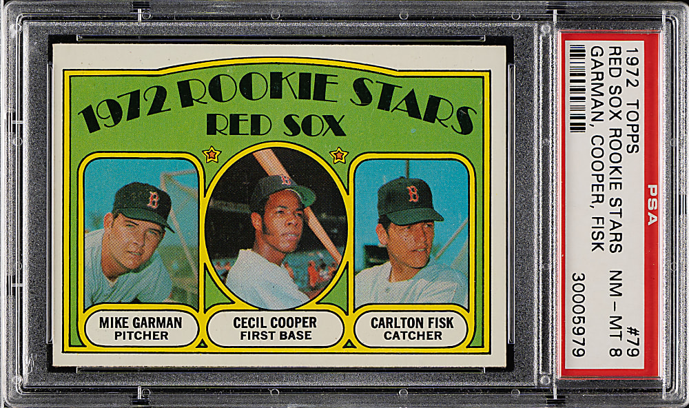 1972 Topps #79 Carlton Fisk Rookie PSA NM-MT 8