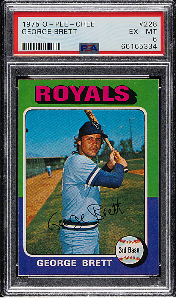 1975 O-Pee-Chee #228 George Brett Rookie PSA EX-MT 6