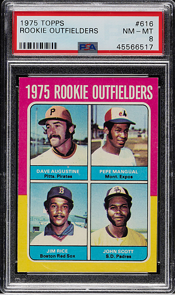 1975 Topps #616 Jim Rice Rookie PSA NM-MT 8