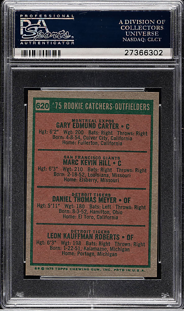 1975 Topps Mini #620 Gary Carter Rookie PSA NM-MT 8