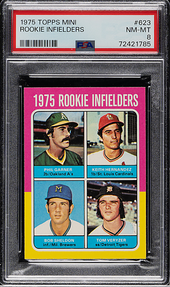 1975 Topps Mini #623 Keith Hernandez Rookie PSA NM-MT 8