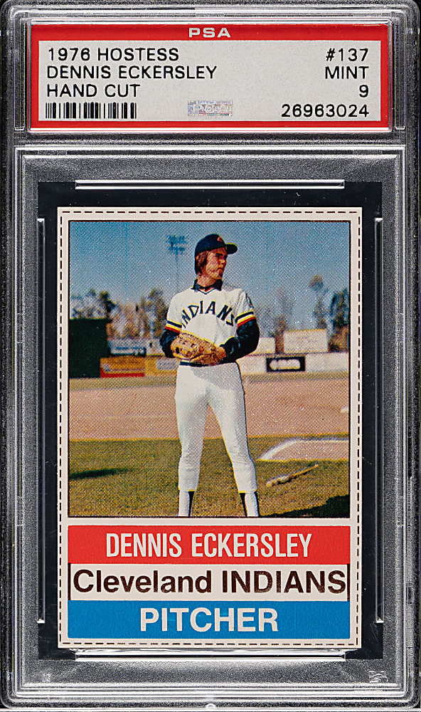 1976 Hostess #137 Dennis Eckersley Rookie PSA MINT 9