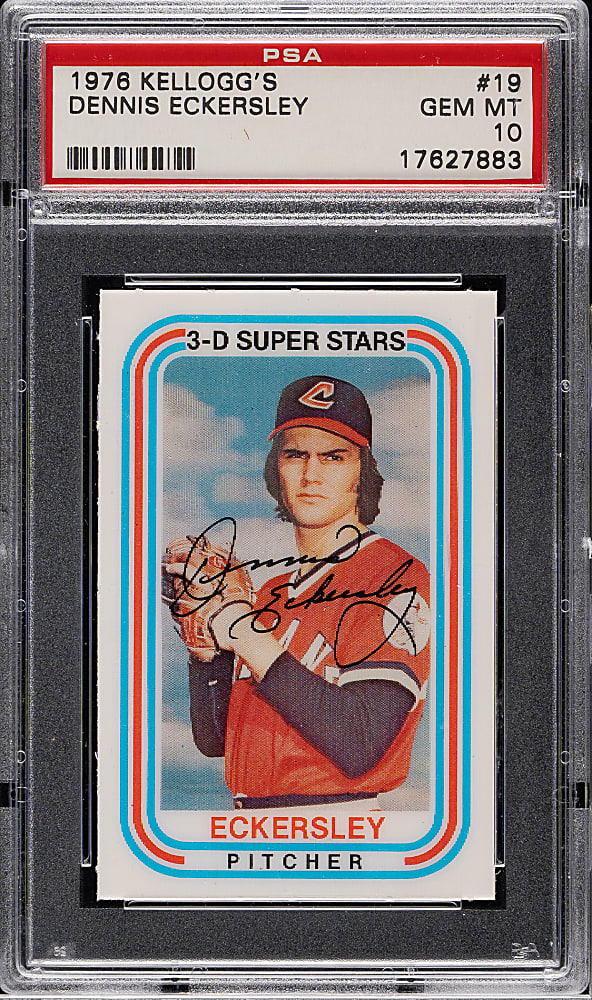 1976 Kellogg's #19 Dennis Eckersly Rookie PSA GEM MINT 10