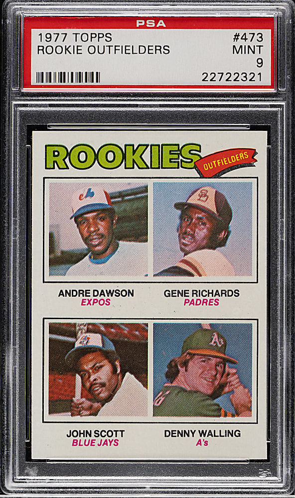 1977 Topps #473 Andre Dawson Rookie PSA MINT 9