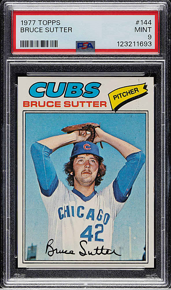 1977 Topps #144 Bruce Sutter Rookie PSA MINT 9
