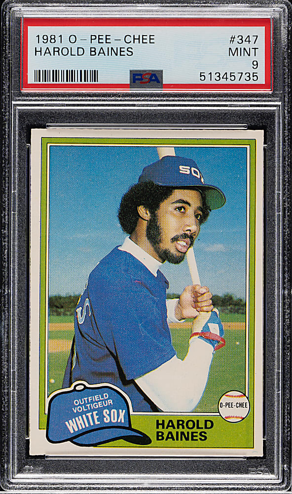 1981 O-Pee-Chee #347 Harold Baines Rookie PSA MINT 9