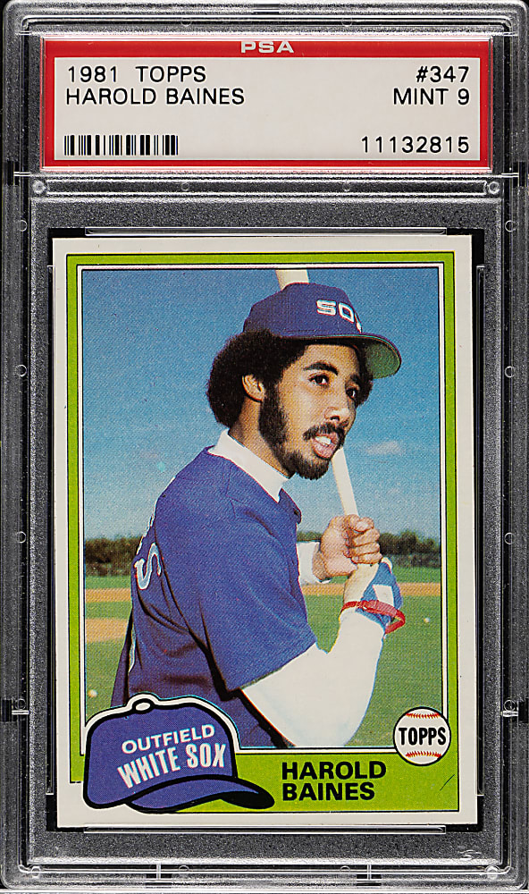 1981 Topps #347 Harold Baines Rookie PSA MINT 9