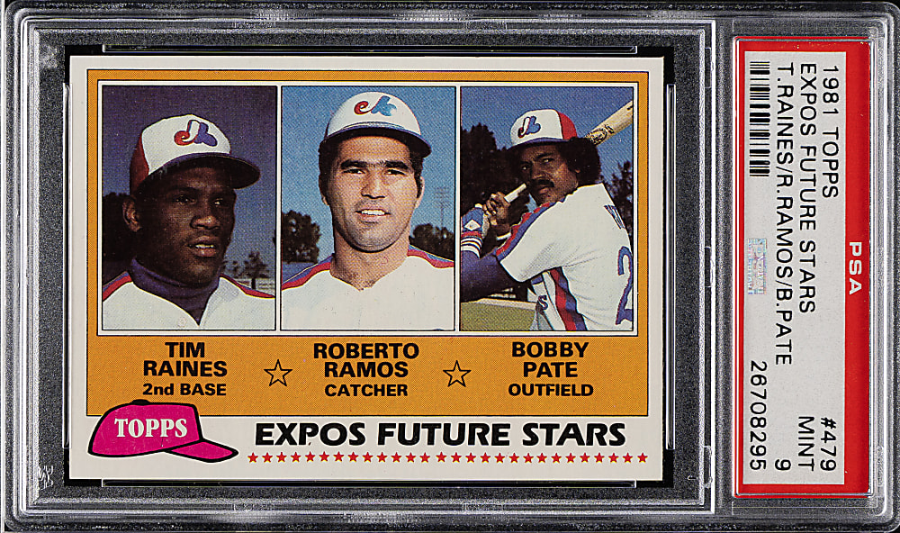 1981 Topps #479 Tim Raines Rookie PSA MINT 9