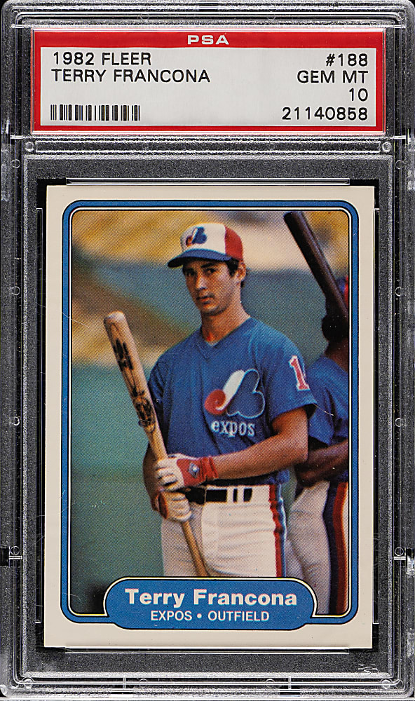 1982 Fleer #188 Terry Francona Rookie PSA GEM MINT 10