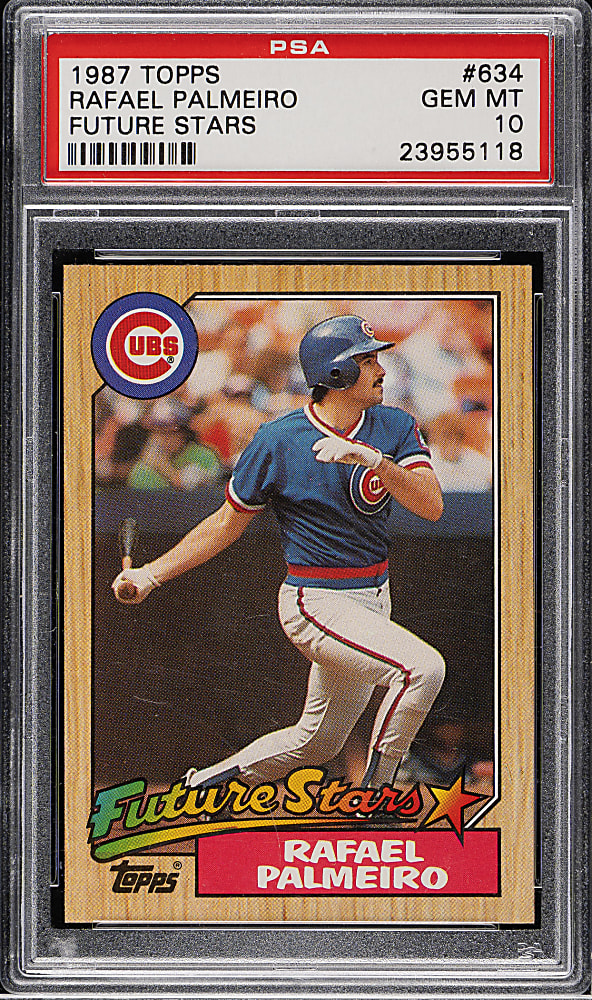 1987 Topps #634 Rafael Palmeiro Rookie PSA GEM MINT 10