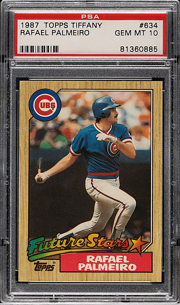 1987 Topps Tiffany #634 Rafael Palmeiro Rookie PSA GEM MINT 10