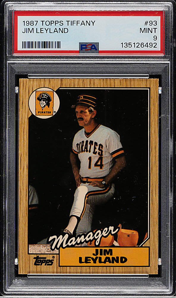 1987 Topps Tiffany #93 Jim Leyland PSA MINT 9