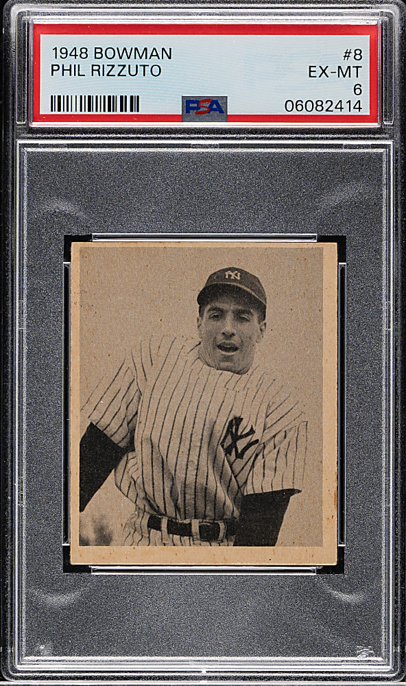 1948 Bowman #8 Phil Rizzuto Rookie PSA EX-MT 6